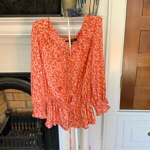 Cynthia Steffe long peasant style blouse. Worn‎ twice. Retail 99